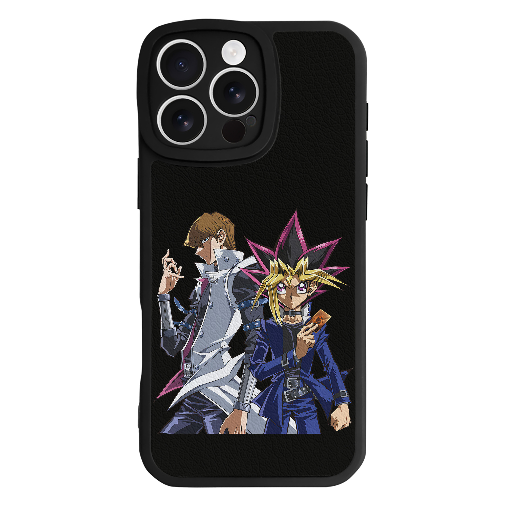 （画像用） 遊☆戯☆王 Yu-Gi-Oh! 【iPhone 16シリーズ対応】シリコンスマホケース（レザー調） 材質：シリコン
